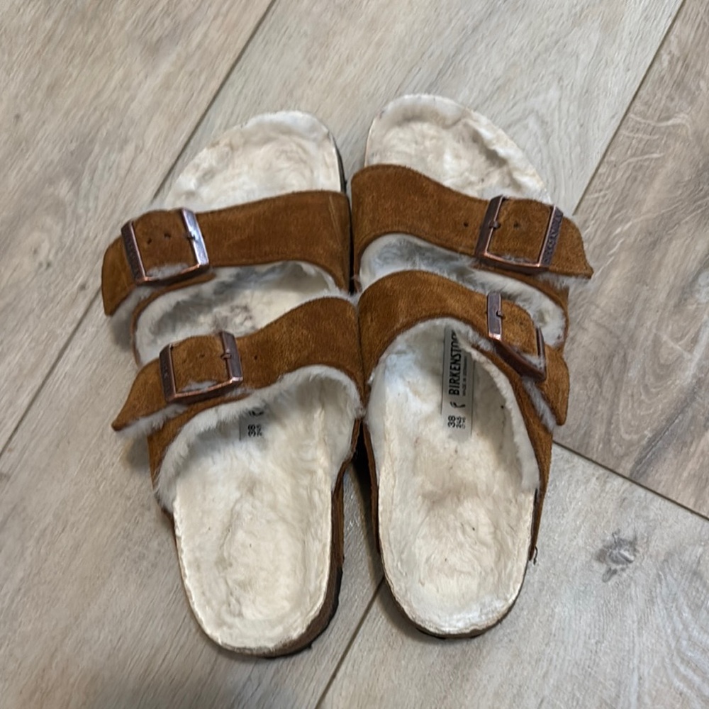 Birkenstock Arizonas with Shearling